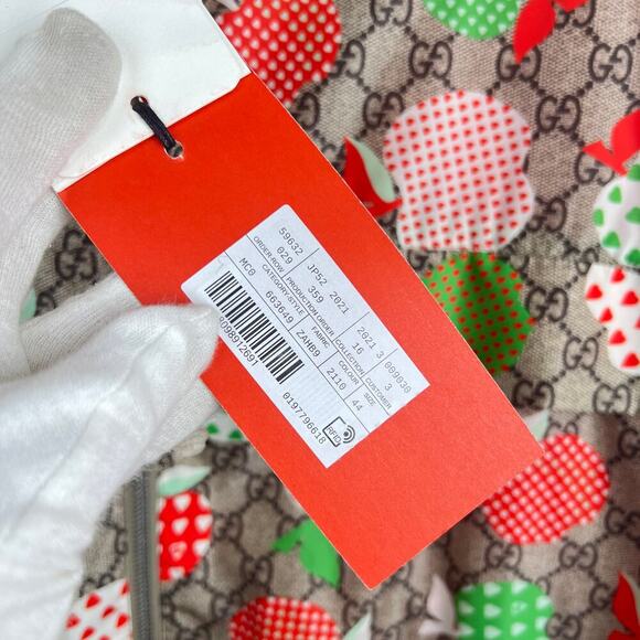 NWT Gucci Men's Les Pommes Nylon Jacket Size 44 - Picture 15 of 16